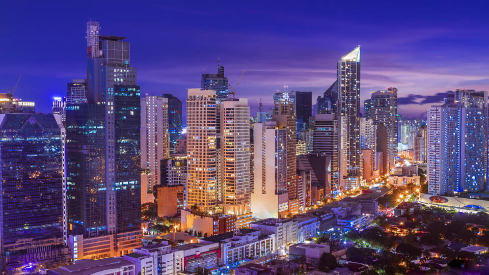 Distrito financiero de Makati, Filipinas. Foto: Getty.