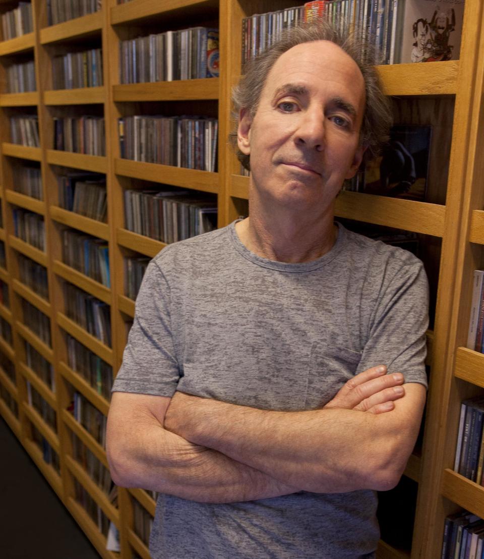 This June 2012 photo released by Dan Dion shows actor Harry Shearer posing in Los Angeles. December 2013 marks Shearer's 30th year as producer, host, writer, aggregator, music director and one-man repertory company of "Le Show." (AP Photo/Dan Dion)