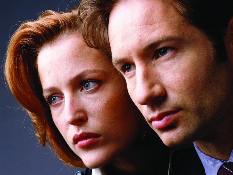 Gillian Anderson y David Duchovny en The X-Files (Rex Features)