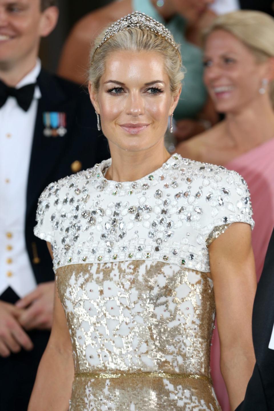Businesswoman Celina Midelfart at the wedding of Princess Madeleine of Sweden and Christopher O’Neill hosted by King Carl Gustaf XIV and Queen Silvia on 8 June 2013 in Stockholm, Sweden (Getty Images)