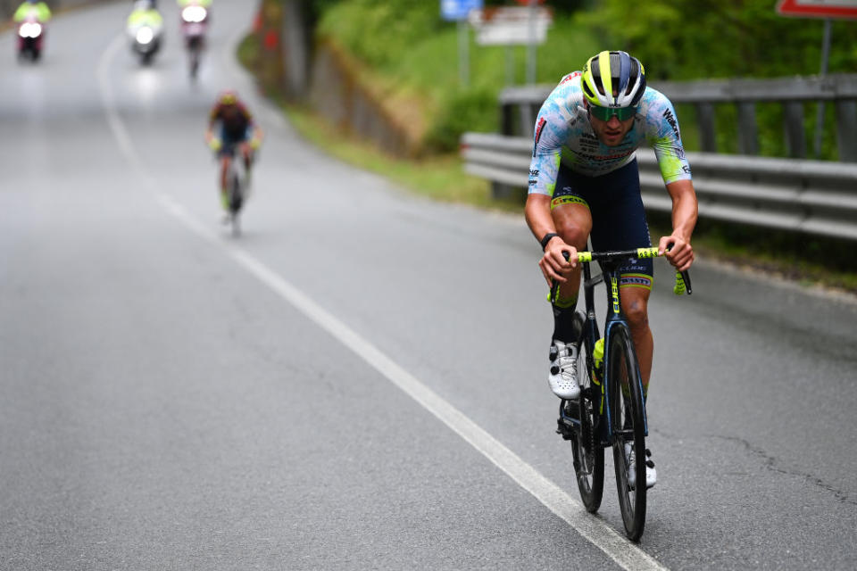 TORTONA ITALY  MAY 17 Laurenz Rex of Belgium and Team Intermarch  Circus  Wanty competes in the breakaway during the 106th Giro dItalia 2023 Stage 11 a 219km stage from Camaiore to Tortona  UCIWT  on May 17 2023 in Tortona Italy Photo by Tim de WaeleGetty Images