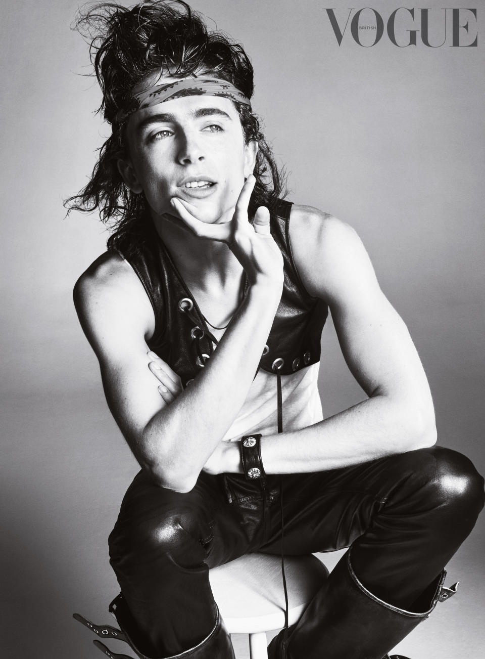 Timothee Chalamet shot by Steven Meisel for the October issue of British Vogue