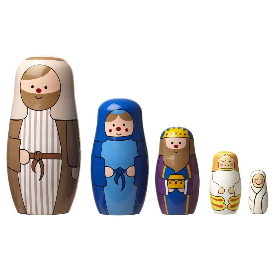 Wooden Nesting Doll Nativity Set £19.99 www.borngifted.co.uk