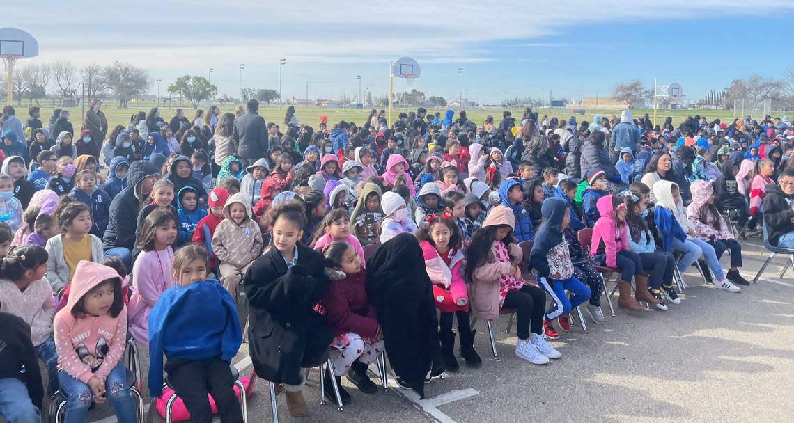 Around 650 Eric White Elementary students celebrated the life of Officer Gonzalo Carrasco, Jr. who was killed in the line of duty while “protecting our community and school.”