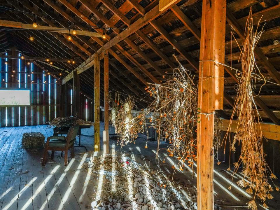 Inside the second floor of the barn house