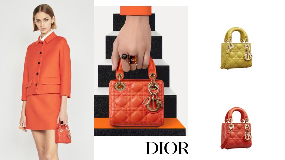 2022精品小廢包：Lady Dior micro 籐格紋小羊皮提包，NT$110,000！圖片來源/DIOR