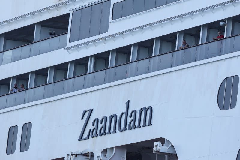 The cruise ship MS Zaandam is pictured off the coast of Panama City, after four passengers died on board, as the coronavirus disease (COVID-19) outbreak continues