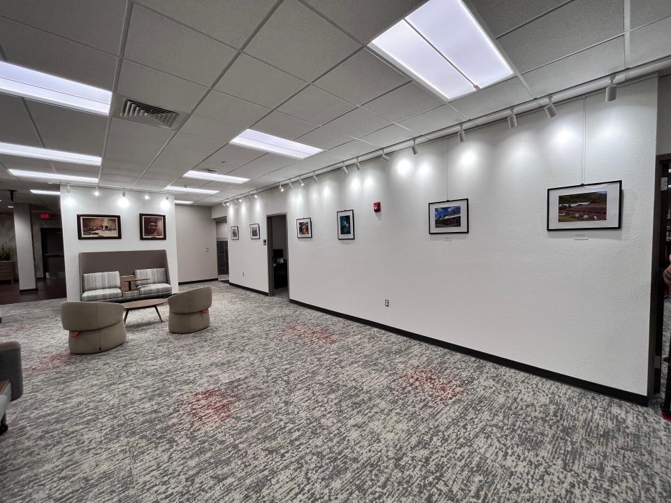 The main open area of the Black Cultural Center at Texas Tech. The area housed Black culture artwork as well as space for students to socialize with each other or study.