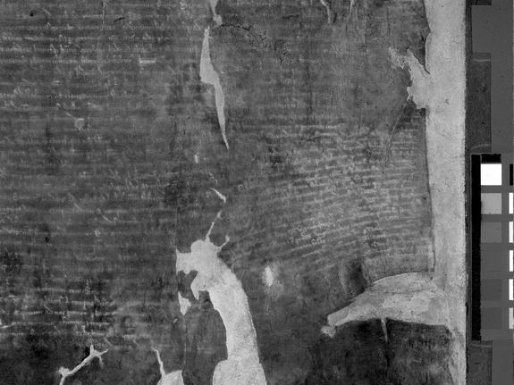 Using ultraviolet light, British Library scientists were able to photograph the text of the 1215 Burnt Magna Carta that is invisible to the human eye.