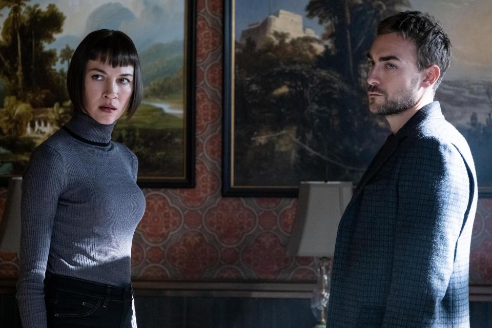 Ana (Sydney Lemmon) and Daimon (Tom Austen) in Hulu's demonic "Helstrom."