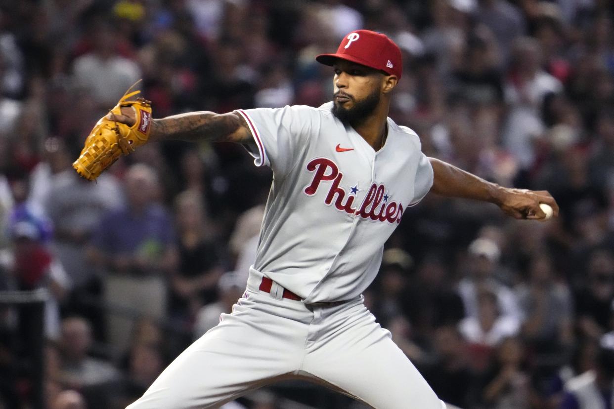 Left-hander Cristopher Sanchez will take a 1-2 record and a 2.95 ERA to the mound against the Reds at Great American Ball Park Tuesday night. He is  is 1-0 with a 4.09 ERA in two career starts against the Reds.