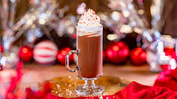 <p>Peppermint Hot Chocolate from the French Market Restaurant at Disneyland Park</p><p>Disney</p>