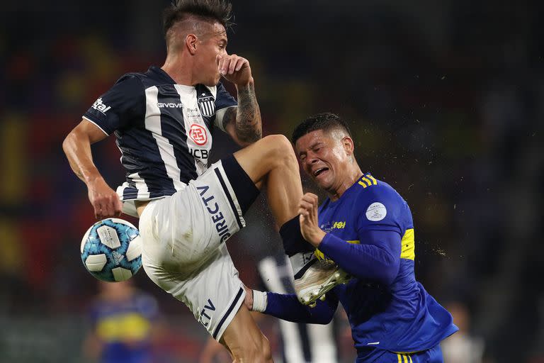 Auzqui choca con Rojo, en una final con más interrupciones que fútbol entre Boca y Talleres