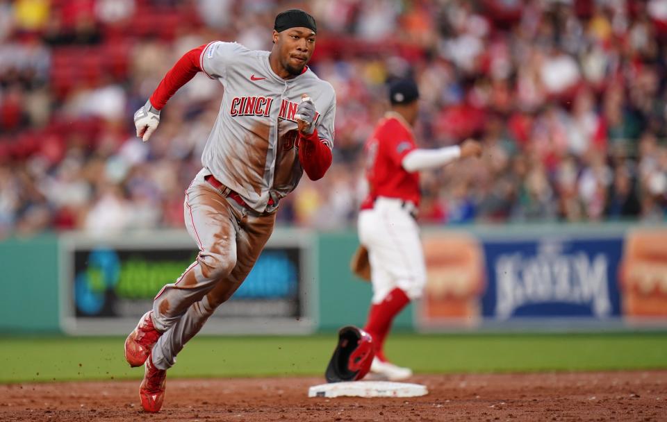 The Reds, including Will Benson, are very good at running.