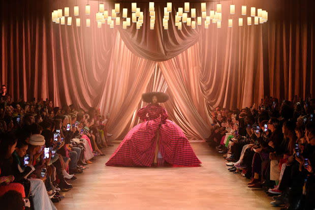 A special moment on the Christopher John Rogers runway in February 2020.<p>Photo: Dia Dipasupil/Getty Images for NYFW: The Shows</p>