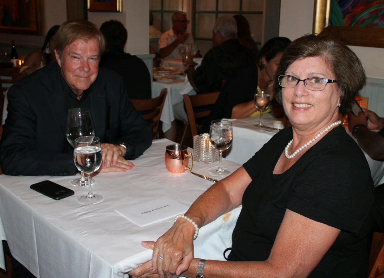 Robert and Jenna Brownell dine at Roy's in Hawaii for their 50th anniversary.