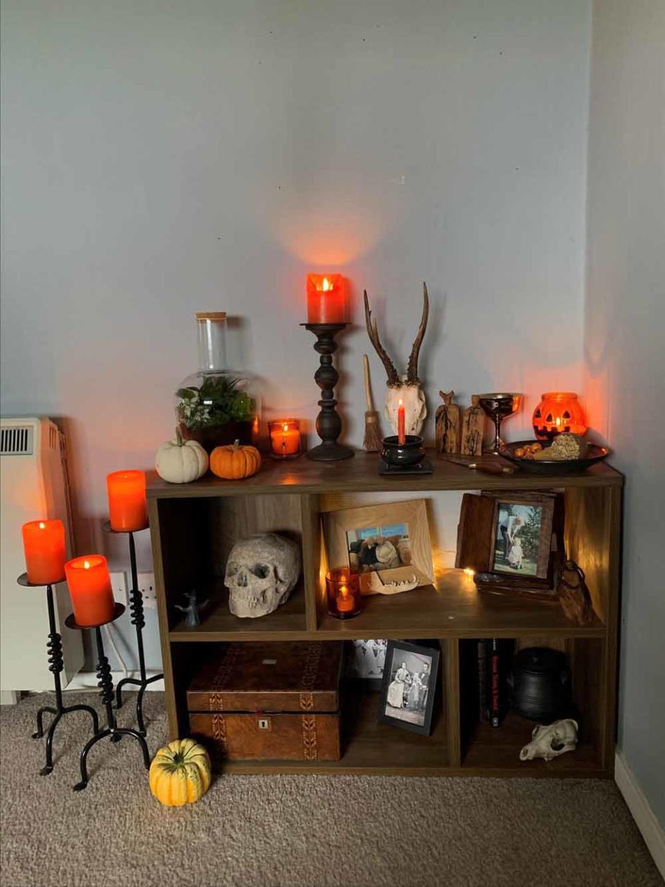 Alexa celebrates Halloween with a big meal and decorates her altar for the spooky season (Collect/PA Real Life)
