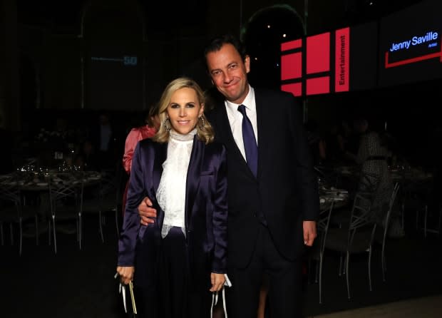 Tory Burch with her new CEO (and husband) Pierre-Yves Roussel. Photo: Cindy Ord/Getty Images for Bloomberg Businessweek