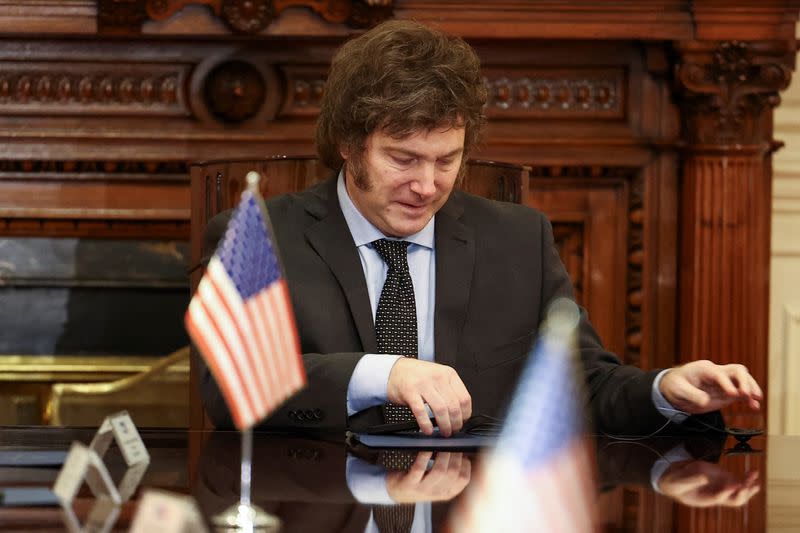 Argentina's President Milei receives US Secretary Blinken in Buenos Aires