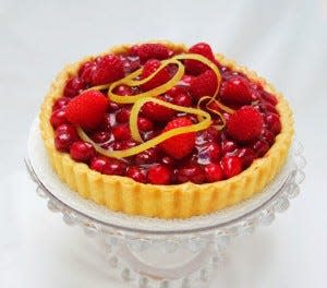 Pastiche's signature Thanksgiving dessert is a tart, a Cranberry Raspberry Tart.