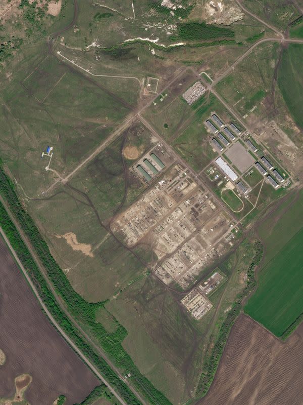 Satellite view of Russian military base in Valuyki