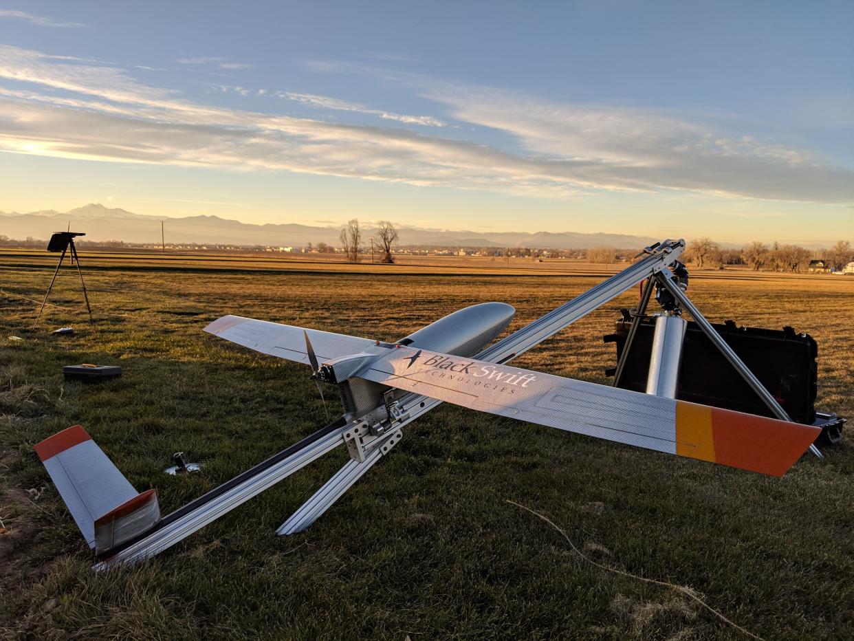 Drones designed and manufactured by Boulder-based Black Swift Technologies will be among those on display Friday and Saturday, Oct. 6-7, at the inaugural Colorado Drone Airshow at Colorado State University's Christman Airfield in Fort Collins, Colo.