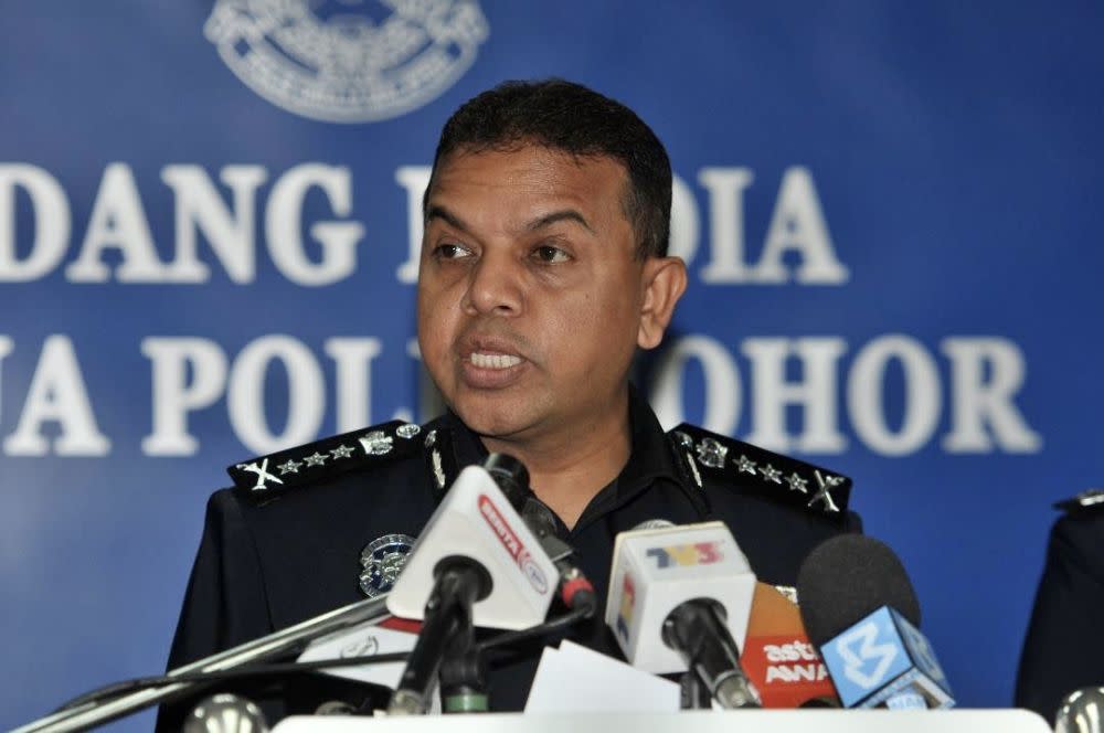 Ayob Khan reminded HTM followers that police are monitoring their activities. — Picture courtesy of the Johor Police