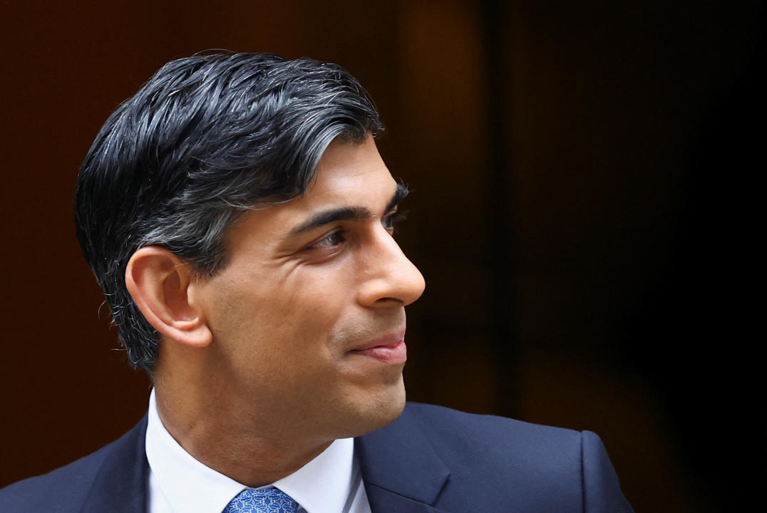 British Prime Minister Rishi Sunak leaves Downing Street to attend Prime Minister's Questions at the House of Commons in London, Britain, January 31, 2024. REUTERS/Hannah McKay