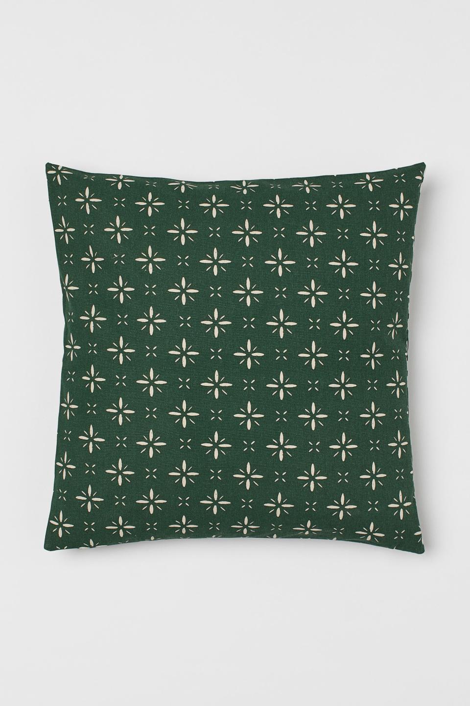 19) Patterned Cotton Cushion Cover