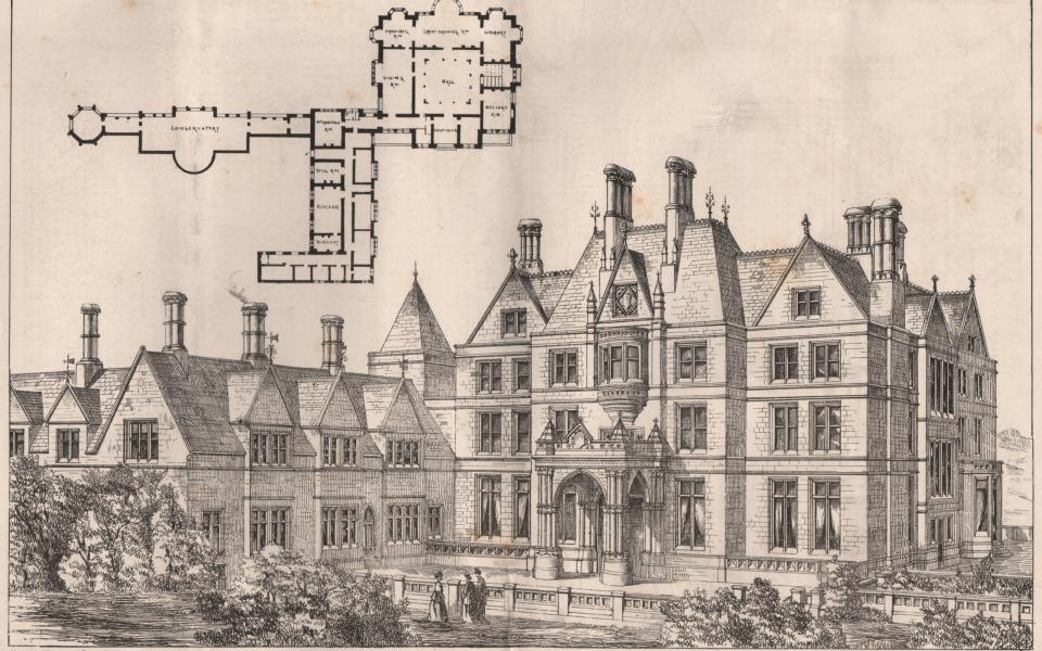 The architects' drawing of Seacox Heath produced in 1872