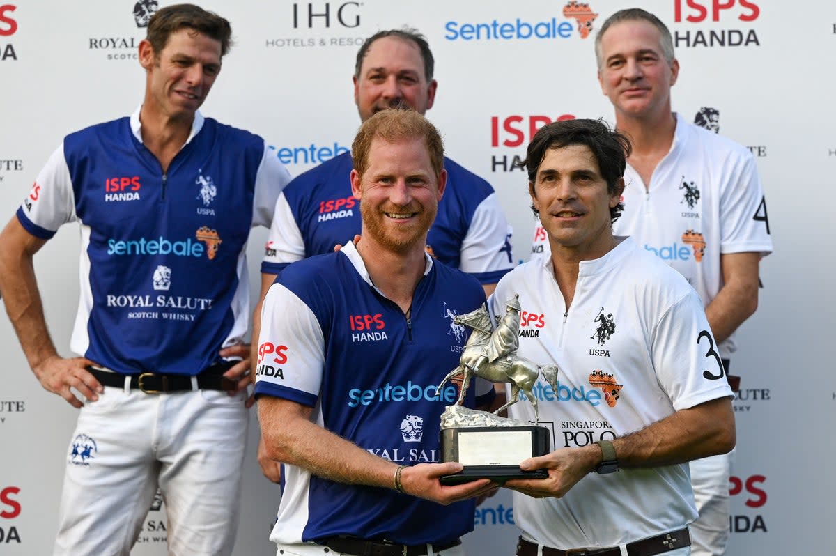 Harry has competed in polo tournaments throughout his life and counts Argentinian polo star Ignacio Figueras as one of his closest friends (AFP via Getty Images)