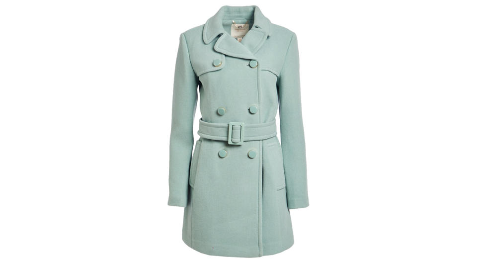 Seaglass Belted Wool-Blend Overcoat (Photo: Zulily)