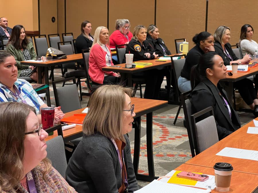 Women in law enforcement came together on Wednesday to speak at the Grit & Grace panel at the Embassy Suites in San Marcos | Todd Bailey/KXAN News