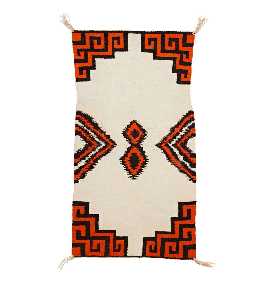 14) Navajo Weaving w/ Double Diamond Pattern