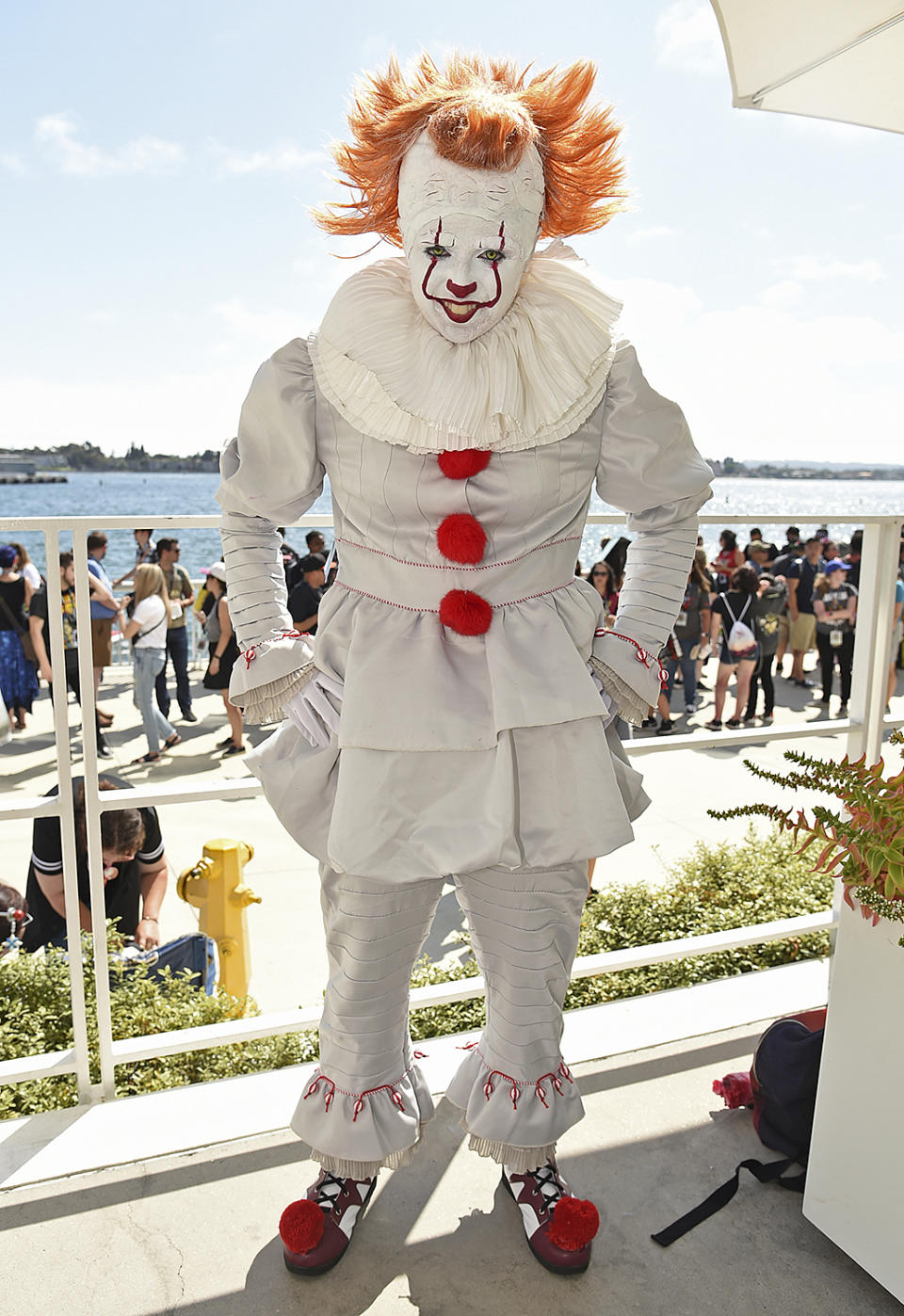 <p>Juliana Bove, of San Diego, dressed as Pennywise from the film <em>It</em>, at Comic-Con International on July 20, 2018, in San Diego. (Photo by Richard Shotwell/Invision/AP) </p>