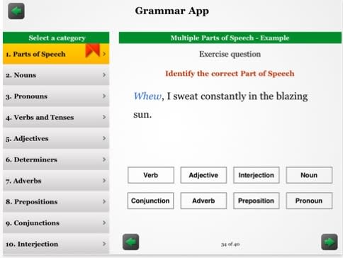 從測驗中學習文法 Grammar App By Tap To Learn