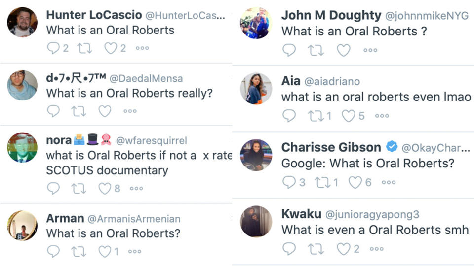 Twitter users asked the question on everybody's minds after Oral Roberts upset Ohio State.