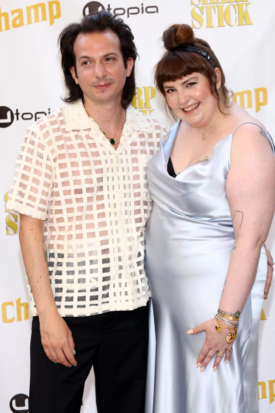 Lena Dunham and husband Luis Felber at the Los Angeles premiere of "Sharp Stick" last month.