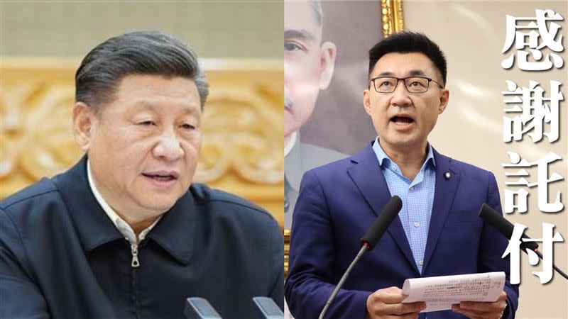  江啟臣認為，中國是台灣面臨的主要威脅，北京所提「一國兩制」在台灣沒有市場。（組合圖／翻攝新華網、江啟臣臉書）