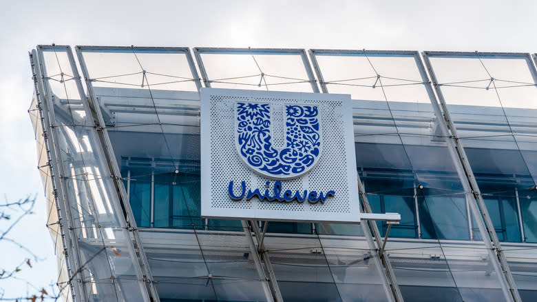 The Unilever sign on building front