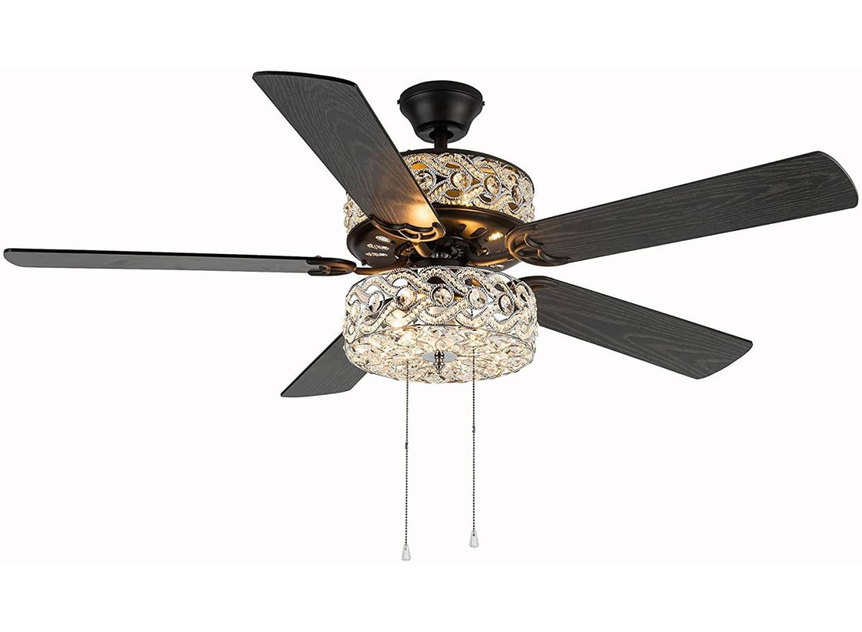A crystalline, elegant fan that will class up your home.