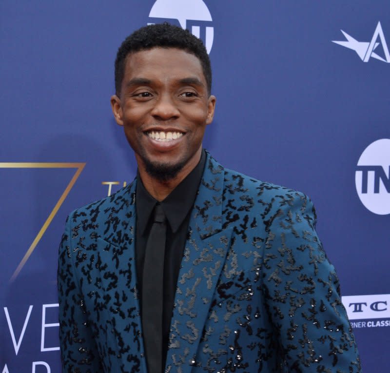 Chadwick Boseman arrives for American Film Institute's 47th annual Life Achievement Award tribute gala to actor Denzel Washington at the Dolby Theatre in the Hollywood section of Los Angeles on June 6, 2019. The actor died August 28, 2020, at age 43. File Photo by Jim Ruymen/UPI