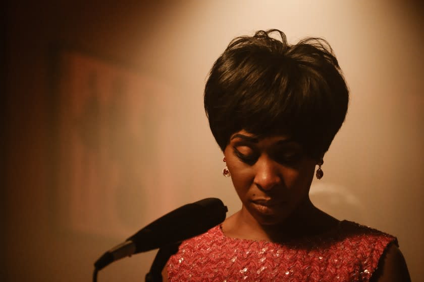 Aretha Franklin, played by Cynthia Erivo, performs in a small club in New York City in "Genius: Aretha". (Credit: National Geographic/Richard DuCree)