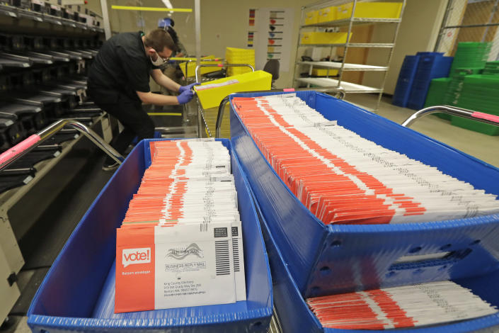 A record number of mail-in ballots are expected to be cast in the 2020 election. This could create the prelude to a constitutional crisis. (Photo: ASSOCIATED PRESS)