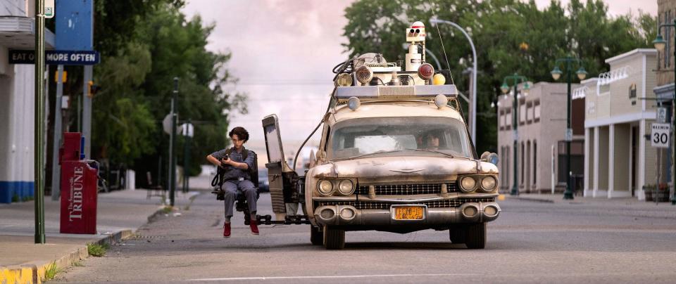 S.O.S. FANTOMES : L'HERITAGE GHOSTBUSTERS: AFTERLIFE 2021 de Jason Reitman Mckenna Grace Finn Wolfhard. Prod DB © Columbia Pictures - BRON Studios - G