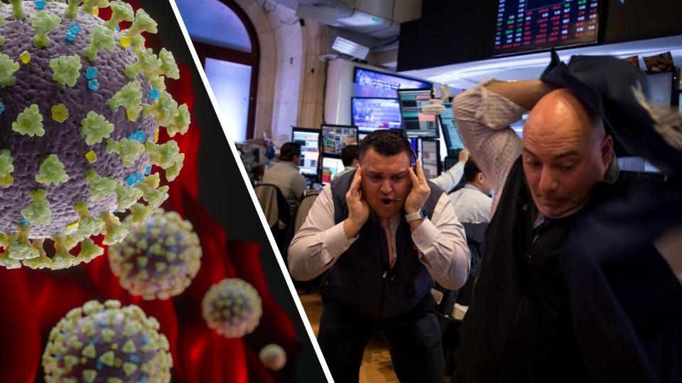 Traders work on the floor of the New York Stock Exchange (NYSE) in New York, U.S., on Thursday, March 12, 2020. The rout in global stocks deepened as investors showed a lack of faith in the U.S. and European policy responses to the worsening spread of the coronavirus. The dollar surged. Photographer: Michael Nagle/Bloomberg via Getty Images