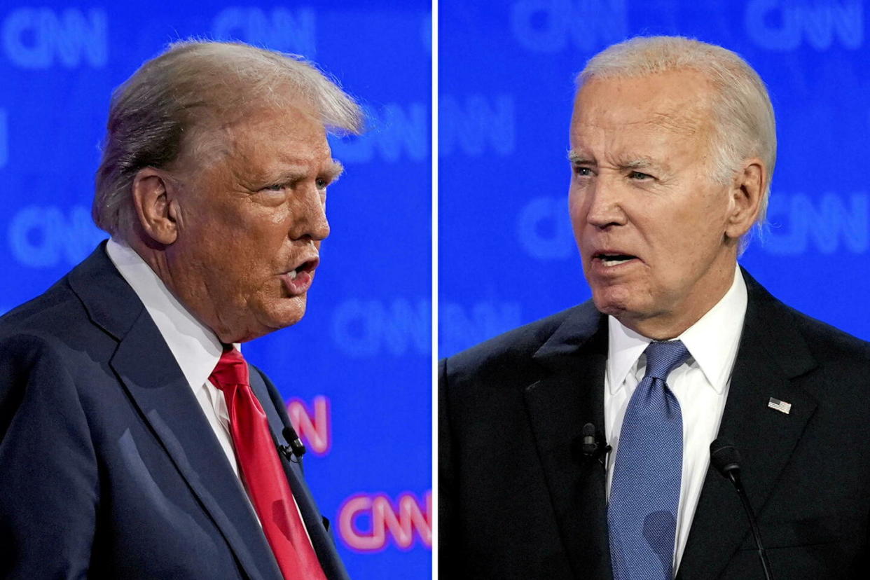 Joe Biden a été en grande difficulté lors de son débat face à Donald Trump, le 27 juin 2024.  - Credit:Gerald Herbert/AP/SIPA / SIPA / Gerald Herbert/AP/SIPA