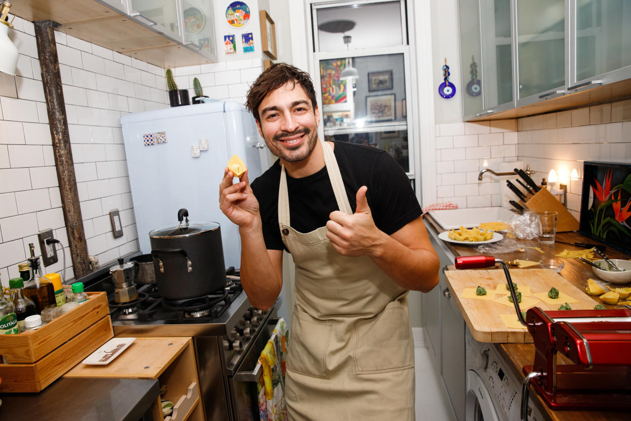 Through his Italia Like Locals online cooking classes, chef Andrea Belfiore leads home chefs through topics like how to make perfect tortelli. (Tina Boyadjieva)