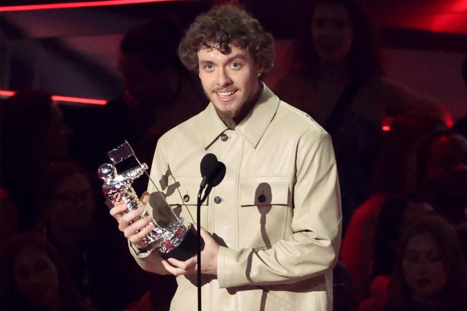 Jack Harlow accepts the Song of the Summer award for ‘First Class’ onstage at the 2022 MTV VMAs at Prudential Center on August 28, 2022 in Newark, New Jersey.