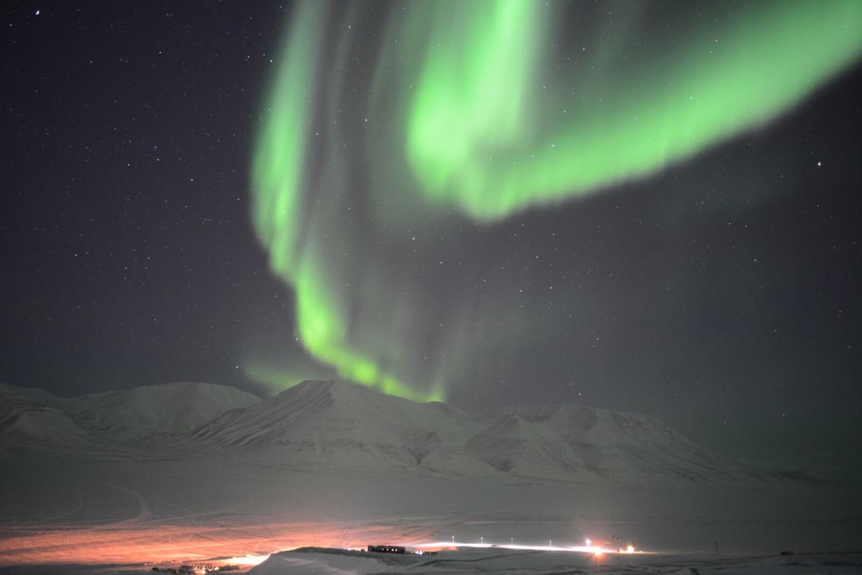 The aurora borealis seen in Svalbard in Norway (Picture Getty)